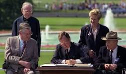 President GW Bush signing the ADA