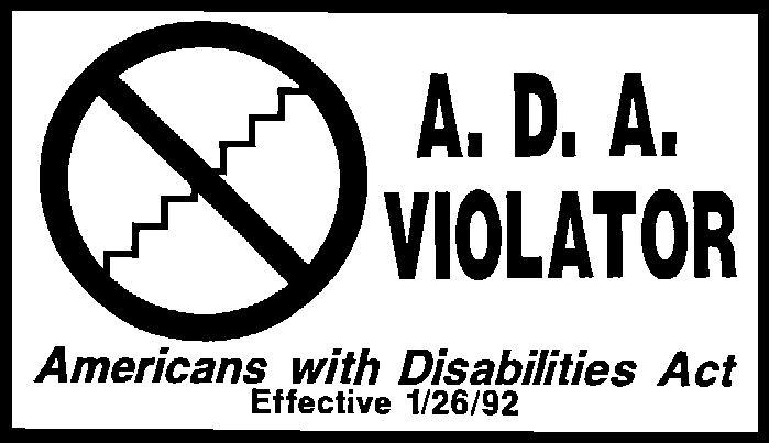 ADA Violator sticker